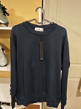 Stone Island Navy Crewneck Sweater - Men's